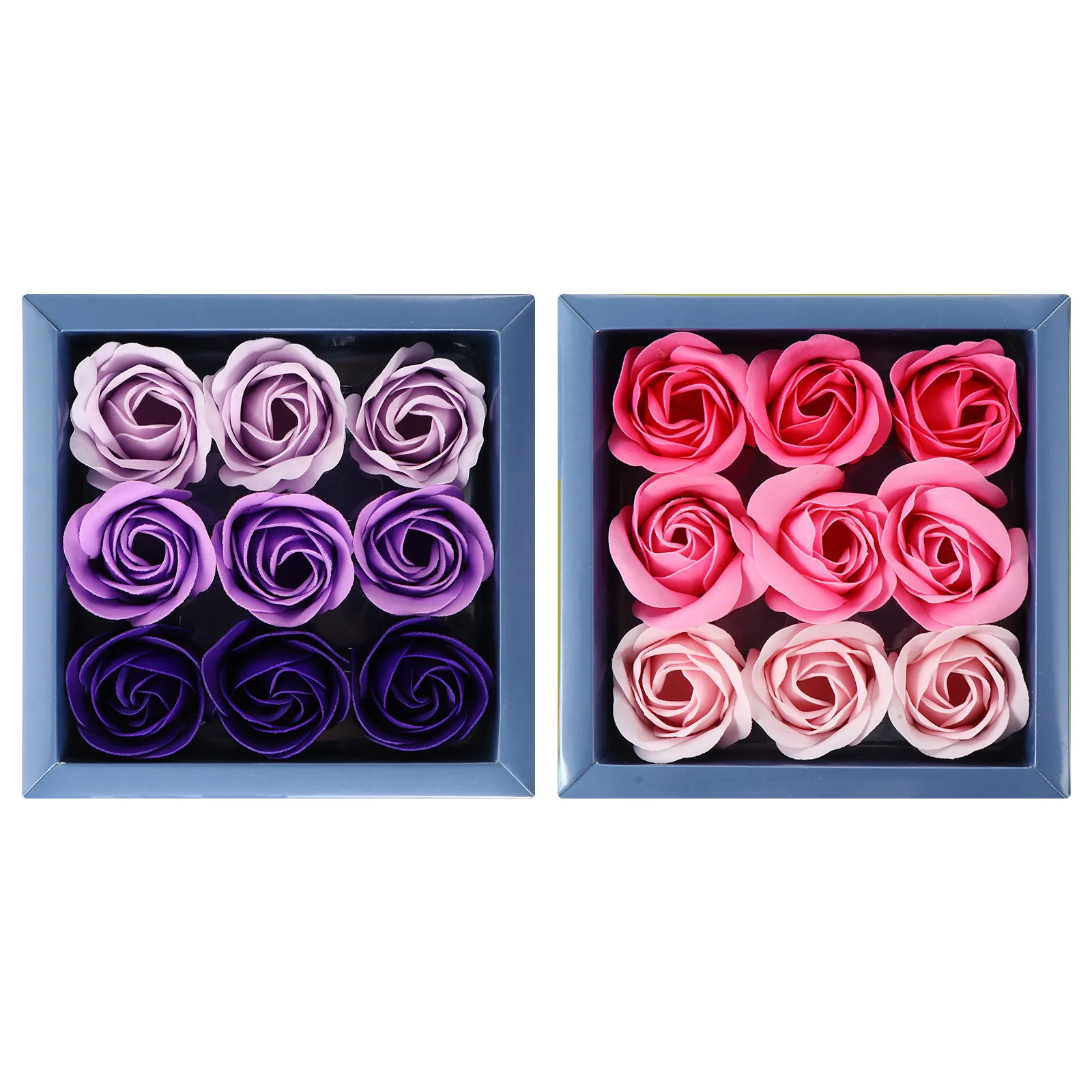 

Gradient Rose Soap Flower Gift Box Soap Rose Bouquet Decorative Art Piece for Living Room Bedroom Mood Lifting Romantic Present