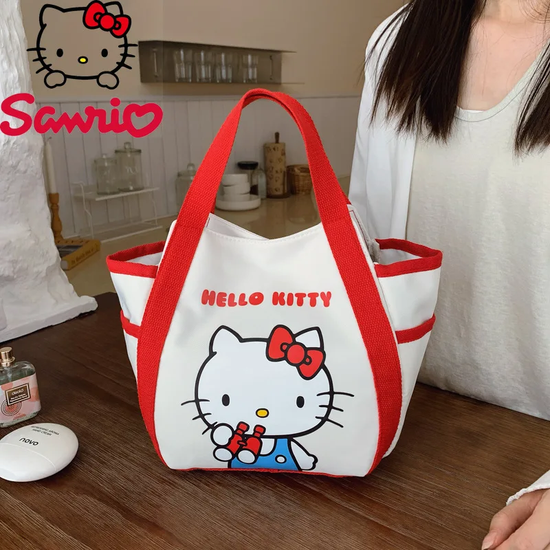 

Sanrio New Girl Shopping Bag Fashionable High Quality Women's Handbag Cartoon Versatile Multi Functional Women's Storage Bag
