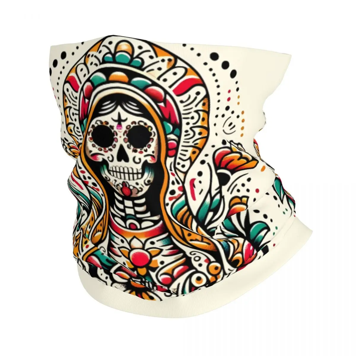 

Мексиканский День мертвых шарфов шейный платок маска для лица из полиэстера