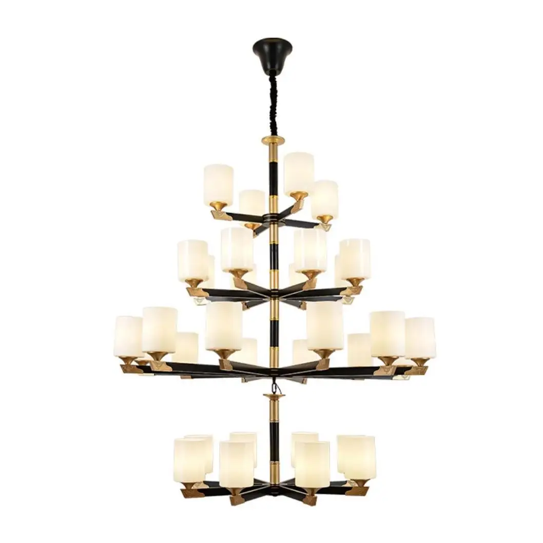 

Home decoration, new Chinese style, branch type, living room, zen, dining room, large chandelier, villa