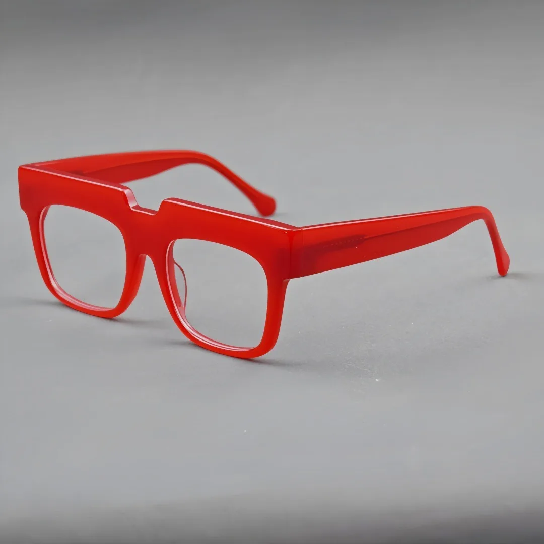 Thick Acetate Glass Frames Retro Square Women's Glasses High-quality Optical Prescription Glasses Fram for Woman Full Rime Glass