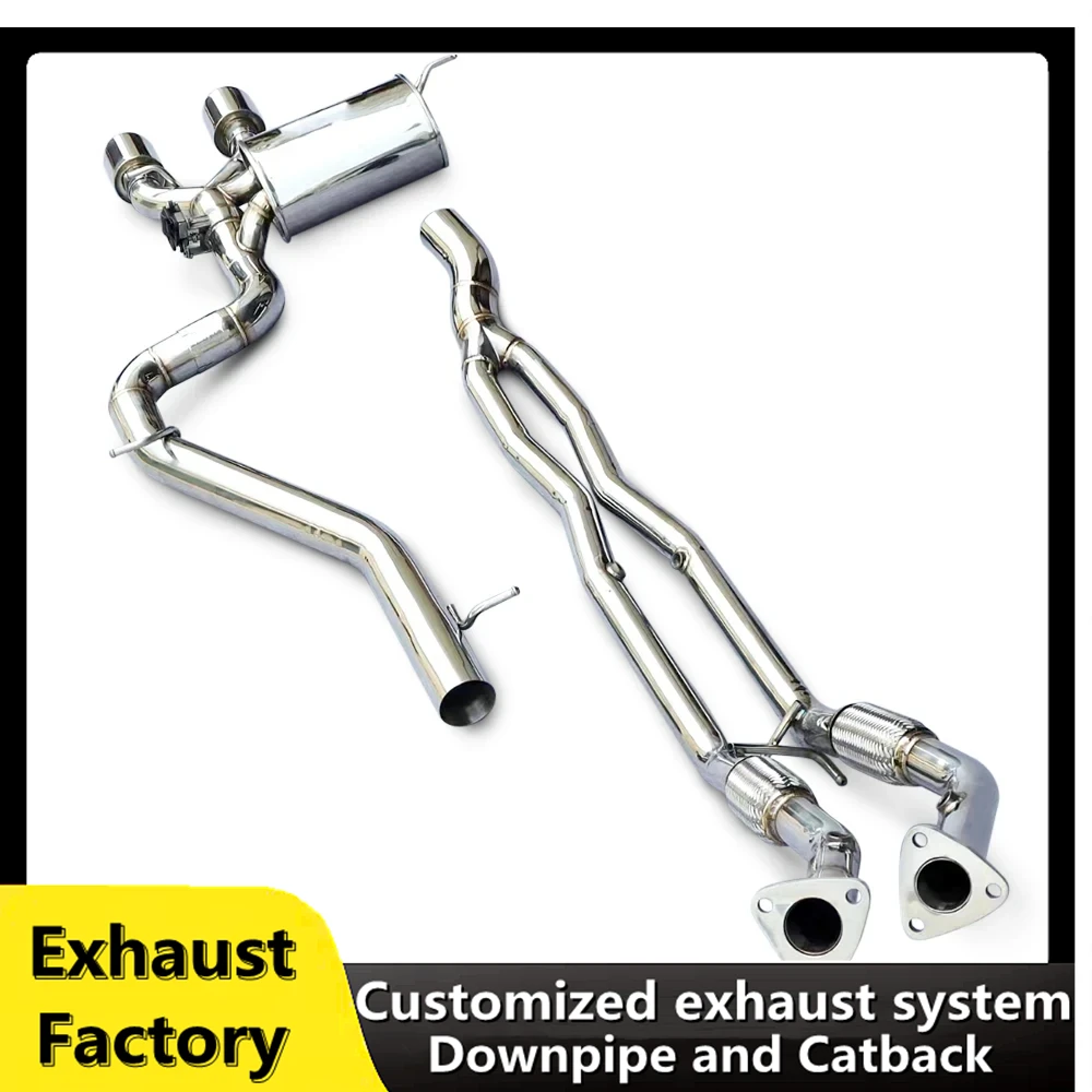 Customized for the Volkswagen Golf 5 MK5 upgrade R32 with valve exhaust cat back and straight-through downspout muffler