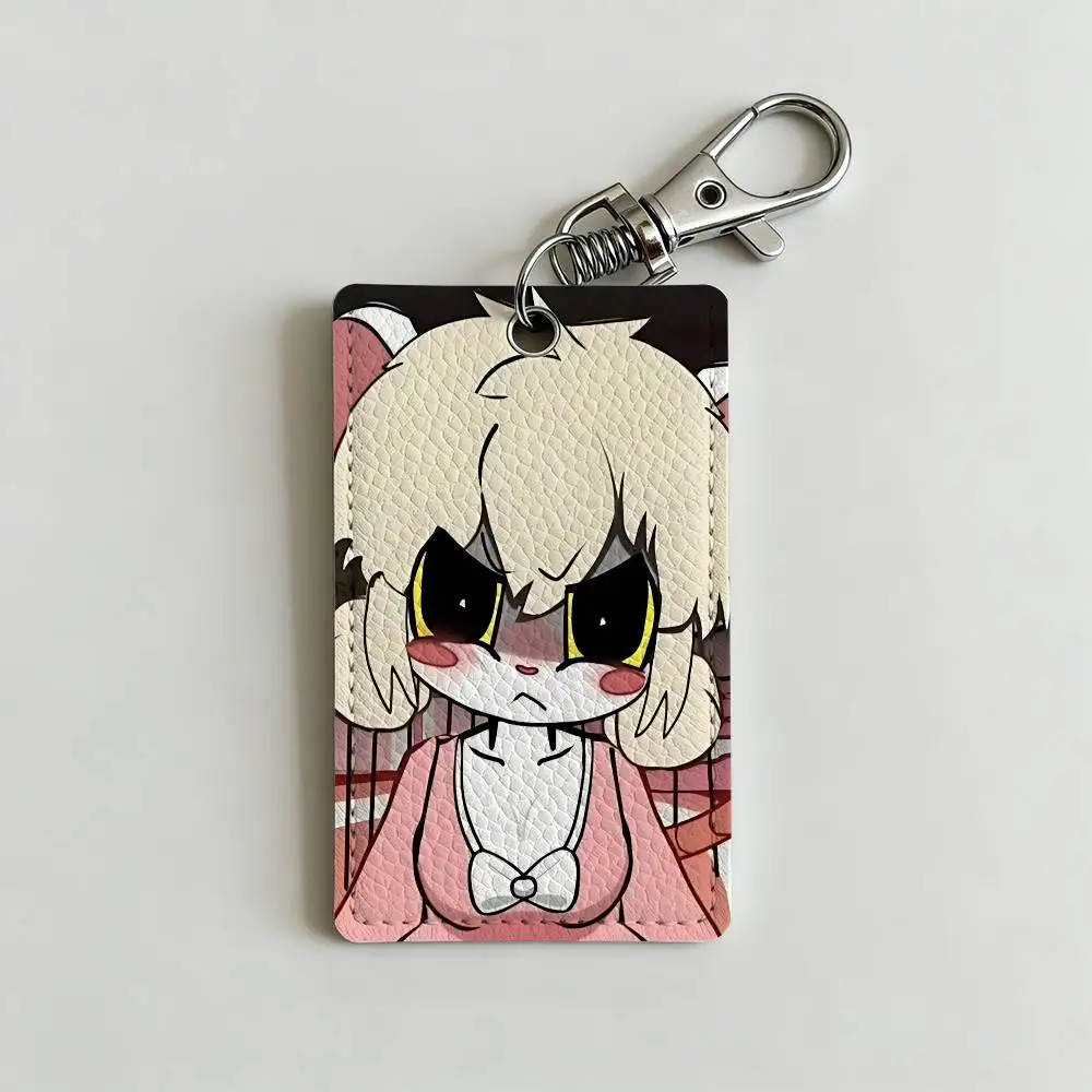 T-Terrible M-Mouse L-Lorna Card Case Leather Card Holder Keychain Key Ring Door Access Tags ID Card