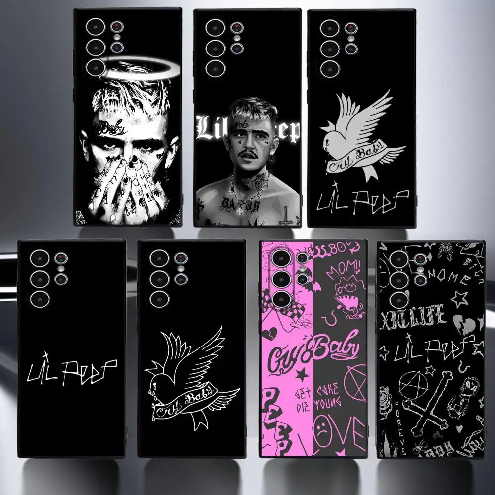 Rapper L-Lil Peep Phone Case for Samsung S series s20 s21 s22 s23 s24 FE Plus Ultra TPU Soft to Skin-friendly case