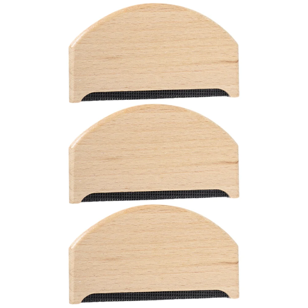 3 Pcs Woolen Sweater Pet Hair Remover Comb Clothing Shaver for Pilling Tool Fuzz Fabric Wooden Coat Brush