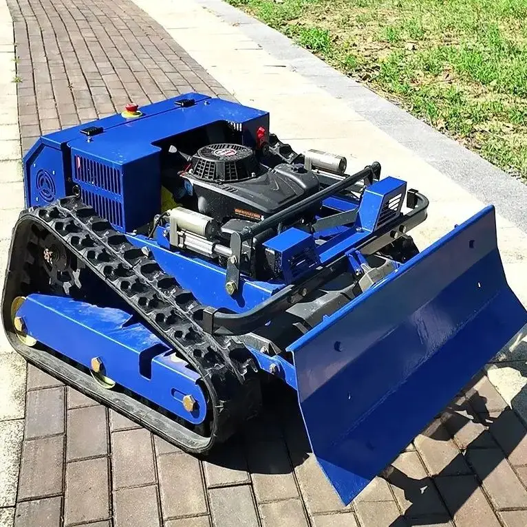 Customized- automatic mini intelligent self-propelled lawn mower electric manufacturer direct sales remote control rubber track