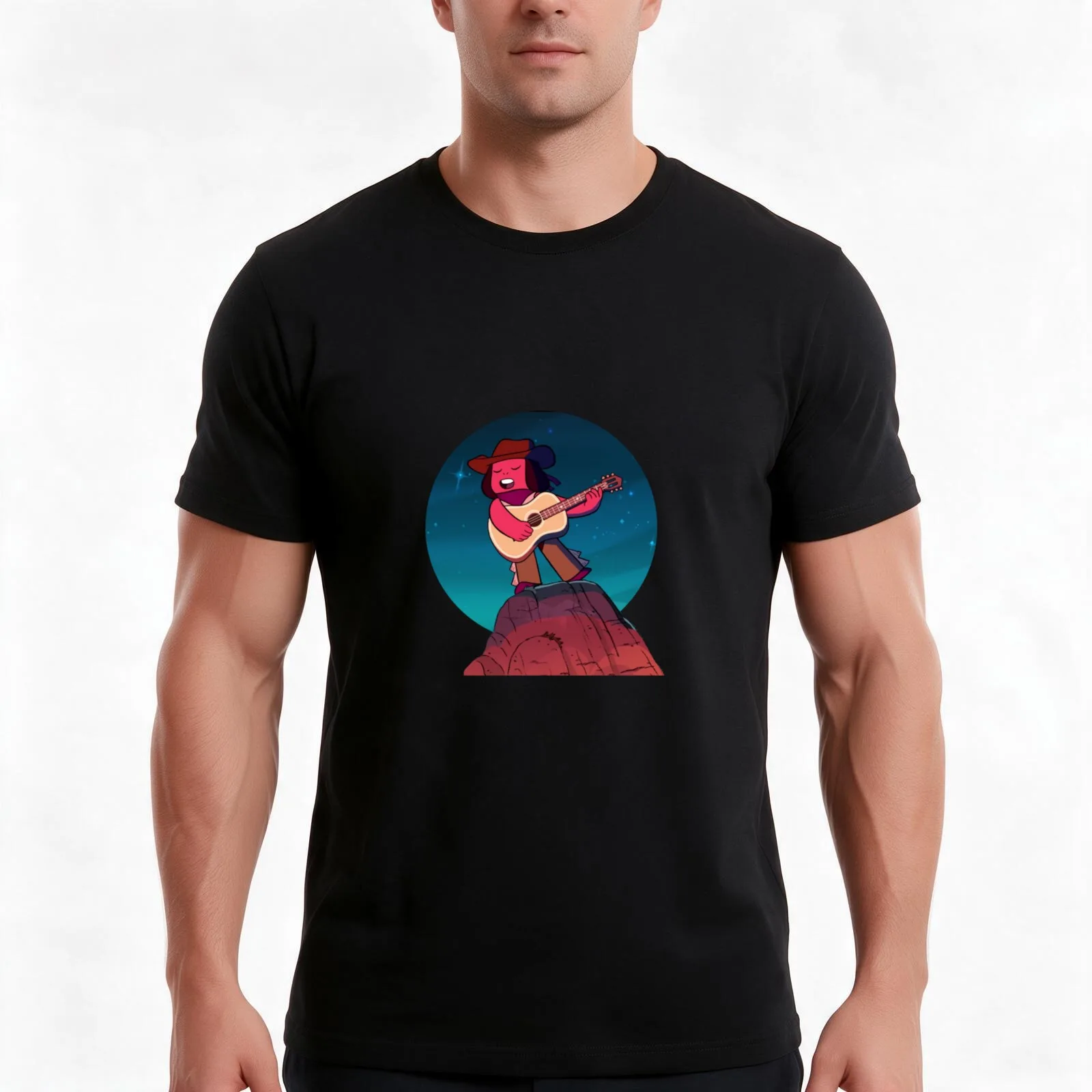 Ruby Rider T-Shirt, Summer Casual Cotton Tee, Oversized Streetwear Tops, Vintage Graphic Print, Loose Fit Short Sleeve