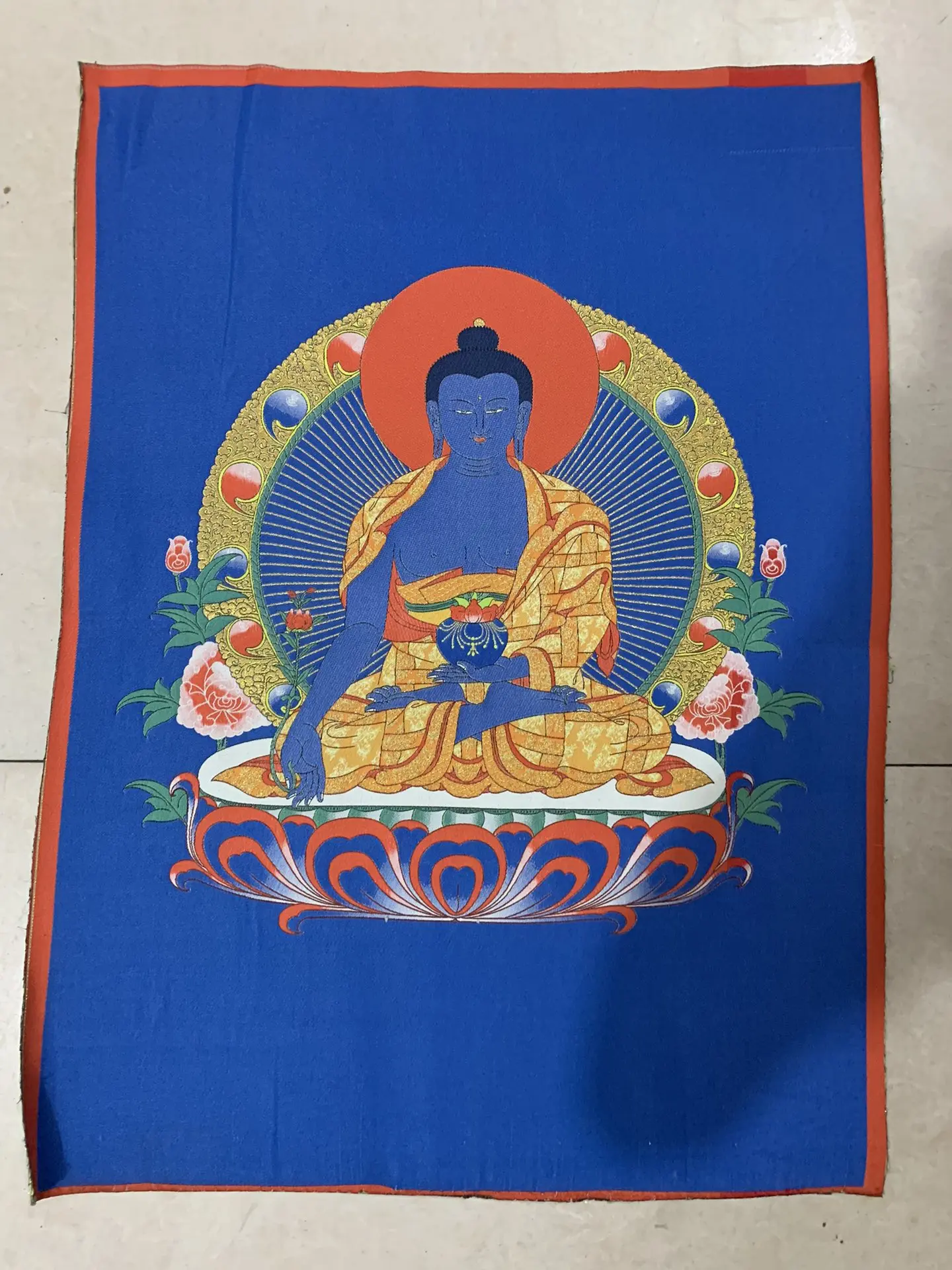 

Chinese precision silk Thangka embroidery tapestry silk painter living room hanging picture gift