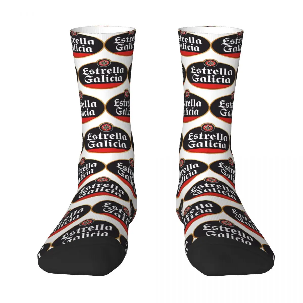 Estrella Galicia Beer Spain Socks Spring Lager Beer Stockings Korean Women Men High Quality Socks Outdoor Anti Sweat Socks