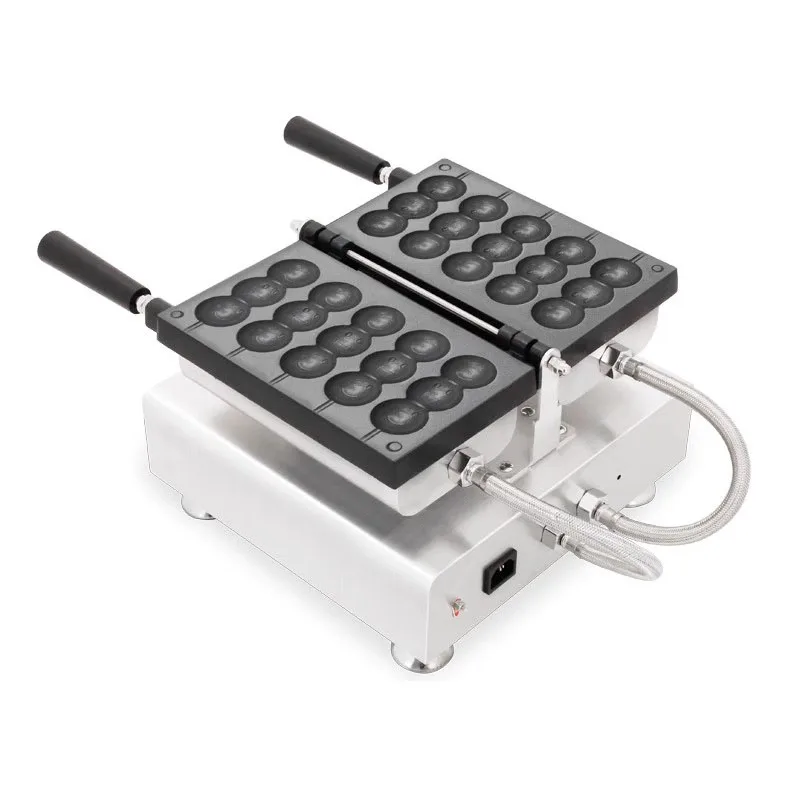 Electric 110V/220V Waffle Making Equipment Non-Stick Smile & Skewers Waffle Machine
