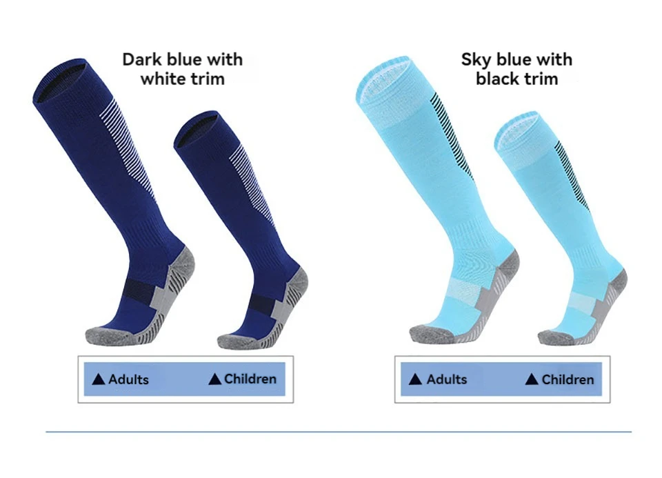 Loogdeel Fußballsocken, dehnbare Kompressions-Kniestrümpfe, für Herren und Damen, Teenager, Kinder, atmungsaktiv, Fußball, athletische Sportsocken – Detail 17