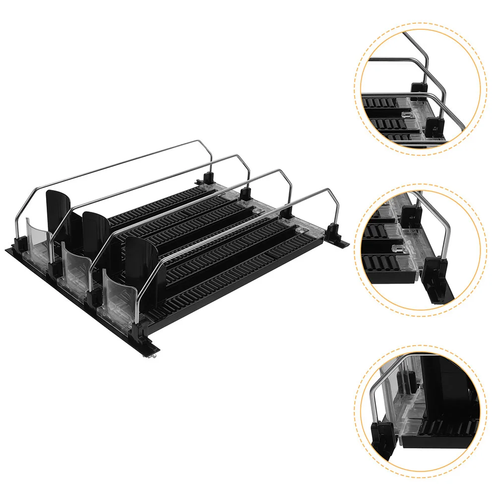 

3 Pcs Beverage ganizer 380 390MM Drink Pusher for Fridge Stacking Can Dispensers Refrigerator Display Shelf Bottle Sliding
