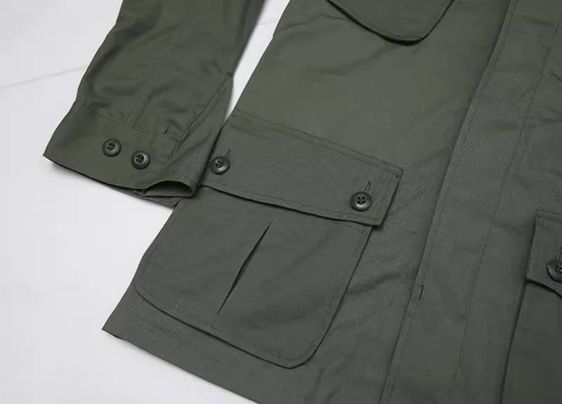 Chaqueta de combate de primera generación TCU verde militar de la guerra de Vietnam, camisa para hombre, abrigo de campo OG107