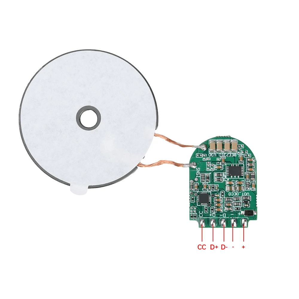 DC 5V/9V Transmitter Module with Coil Circuit Board 5W 10W 15W Magnetic Wireless Charger PCBA DIY Standard Accessories