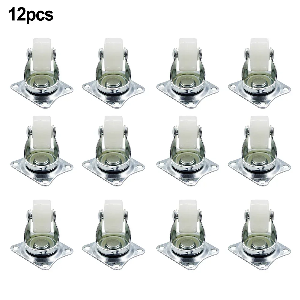 

4/12pcs 25mm Furniture Casters Stroller Wheel Rotation Top Plate Installation Ball Bearing Heavy Wheels Household Accessories