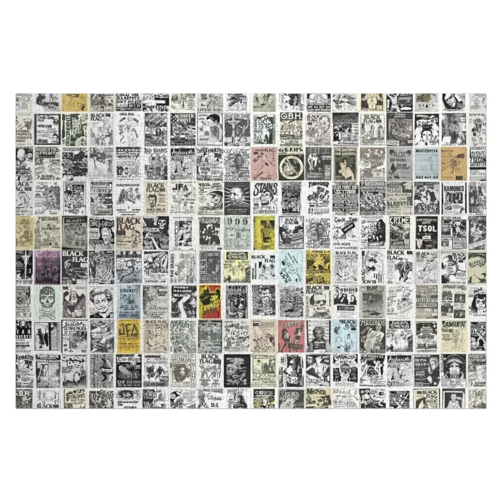 Vintage Punk Rock Flyers Puzzel Douane Met Foto Foto Foto Custom Gift Kunstwerken Puzzel