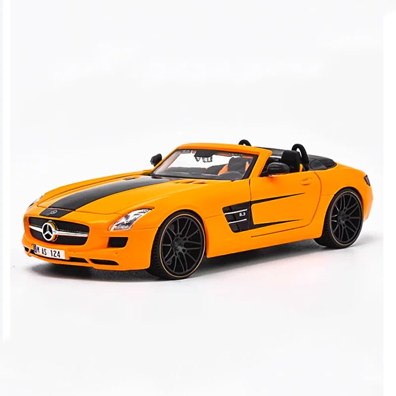 

Dietcast 1:24 Scale Benz SLS Convertible Sedan Sports Car Alloy Vehine Model Finished Simulation Collection Gift Toys Display
