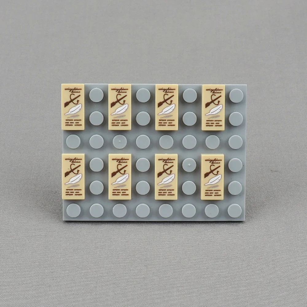 

MOC 10 шт. палочка 3069 с принтом белых перьев, строительные блоки, 3069 фунтов, волшебная доска, кирпичная игрушка для мальчиков, подарки на особый день