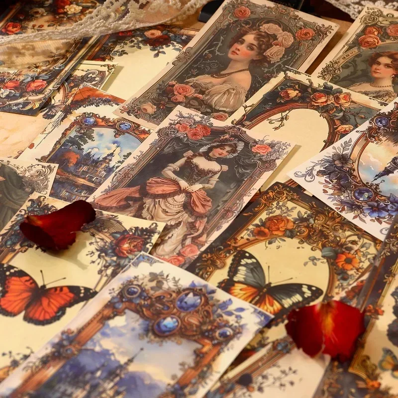 30 ชิ้นสไตล์บาร็อค Collage Pads โน้ตบุ๊คการเขียนแผ่นสมุดภาพตัด 159*84 มม.วัสดุกระดาษ Bach conjecture Retro