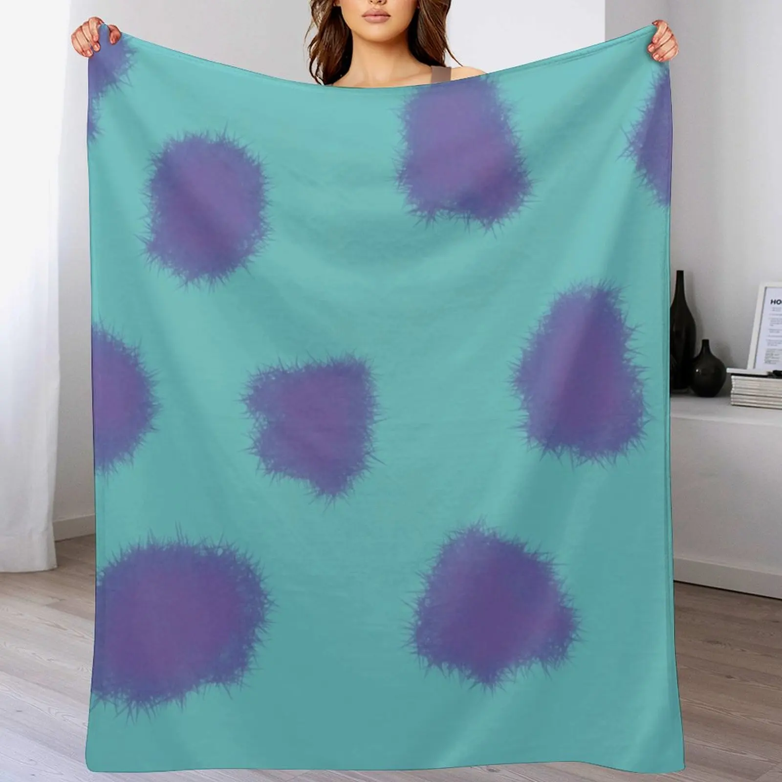 

Sully Monster Throw Blanket Luxury Plaid on the sofa Soft Beach Blankets