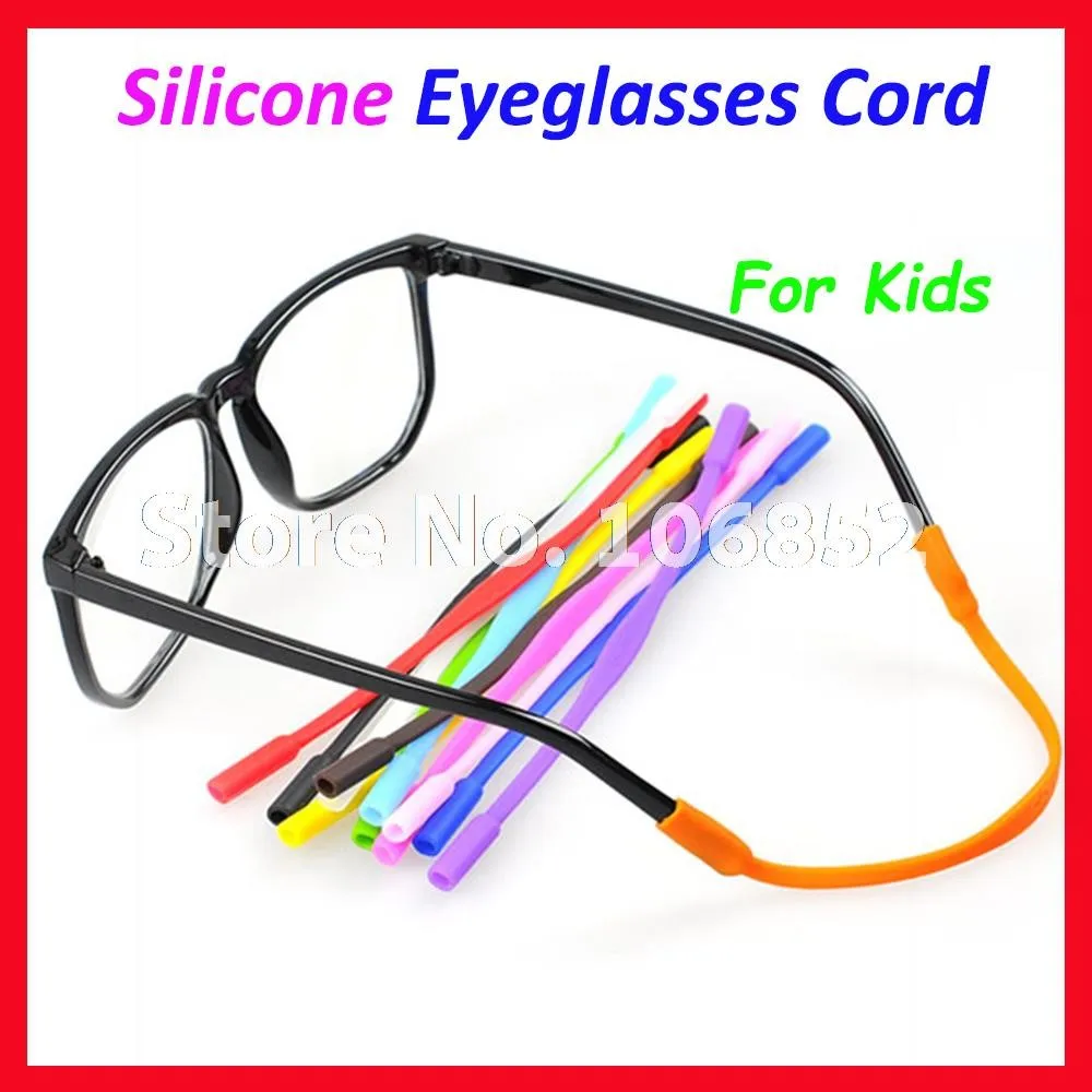 

100pcs Kids Children Silicone Eyeglasses Cord Chain String Sunglasses Anti Slip Glasses holder 12 different colors