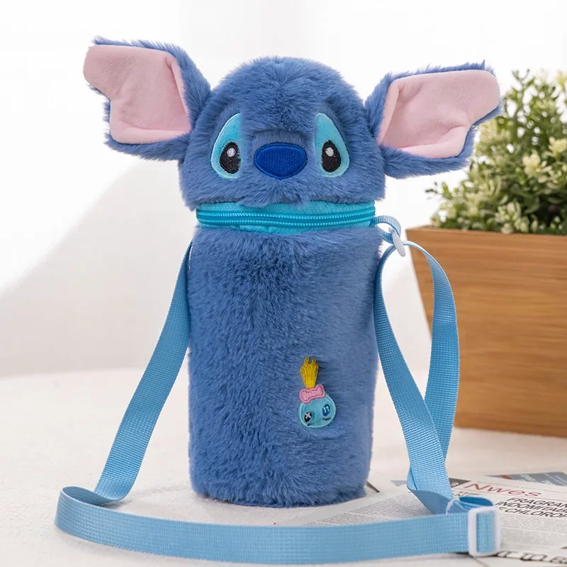 Disney Stitch Mickey Mouse Cup Storage Bag Cartoon Thermal Cup cover case Cute messenger Shoulder Bag