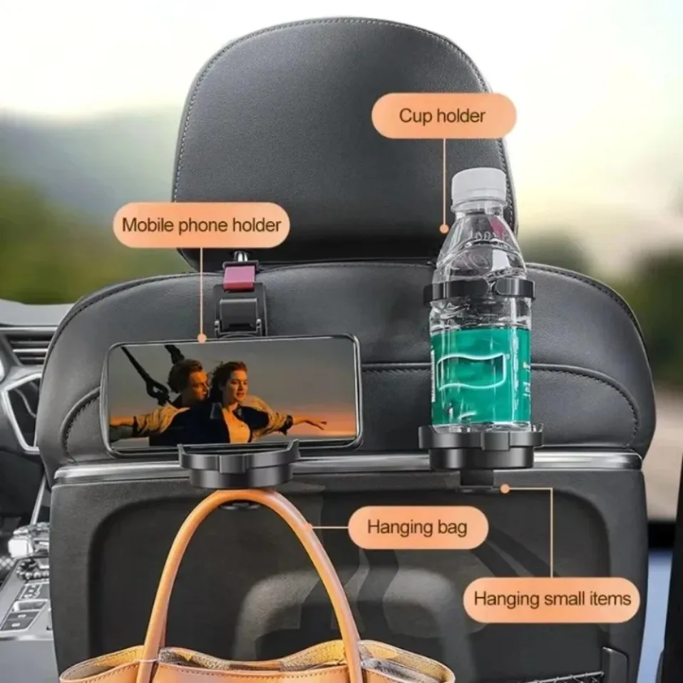 3 In 1 Car Cup Holder Air Vent Universal Adjustable Drink Rack Stand for Water Bottles Ashtray Anti-Shake Stable Auto Organizer image 3