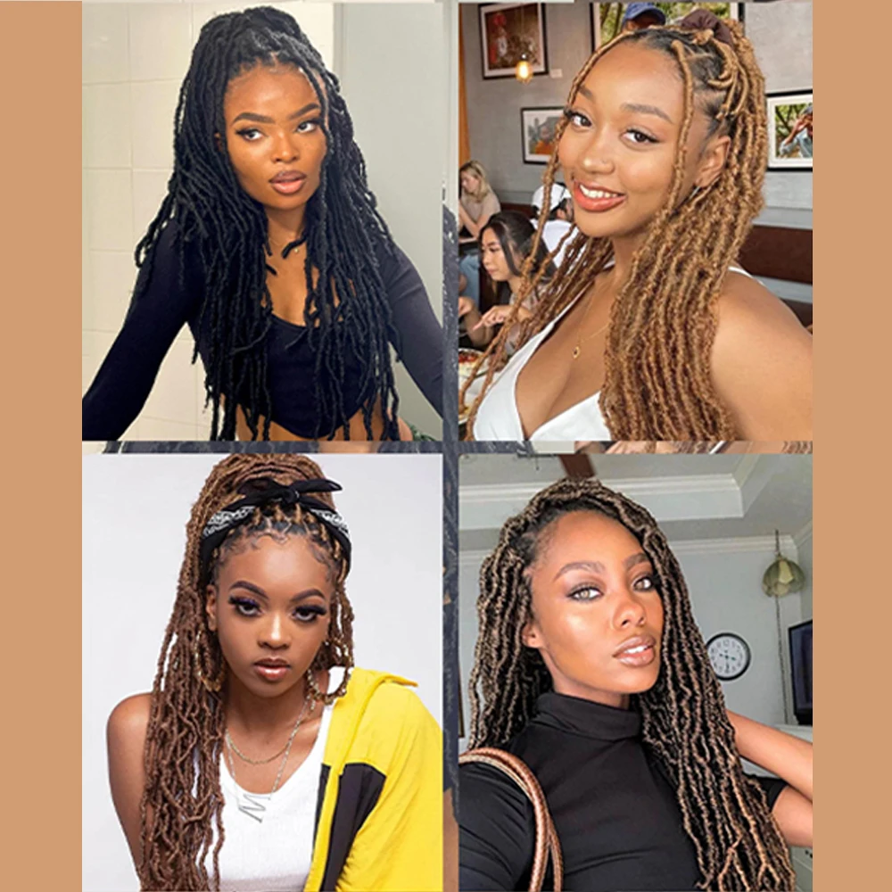 Long Curly Goddess Faux Locs Full Double Lace Wig 32 Inch Blonde Synthetic Braided Wigs Pre-looped Crochet Hair Twist Wigs Afro