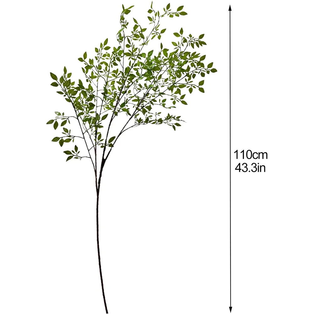1 Stück 110 cm Künstlicher Blumenstrauß Grüne Kunstpflanze für Heim-Dekoration Garten Hochzeitsdekoration Outdoor DIY Vasen-Ornament – Detail 5