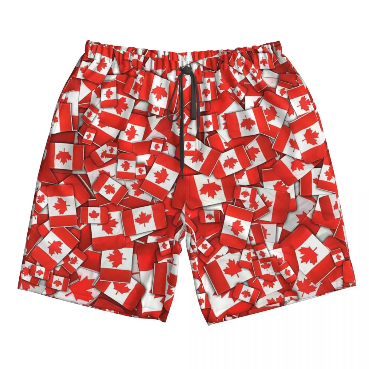 

Canada Flag Pattern Trunks Beach Board Shorts Casual Quick Dry Swim Summer Men Pants