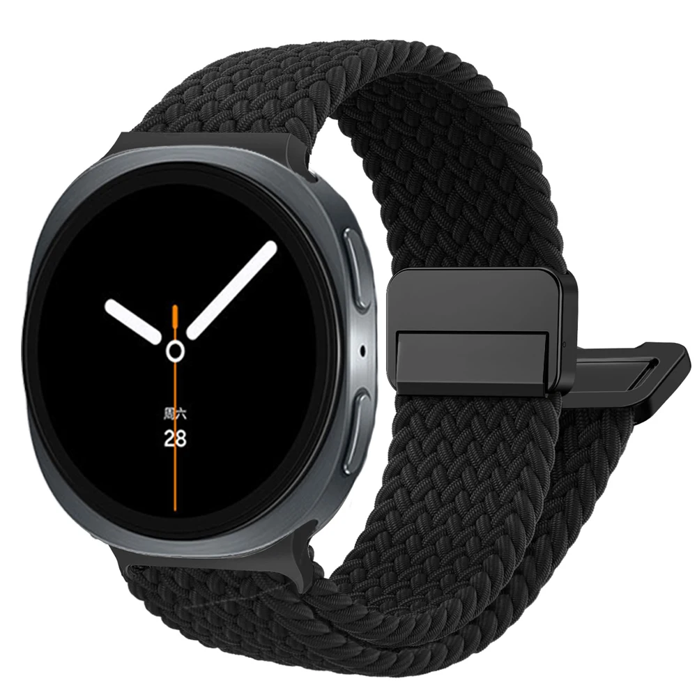 pulseira For Samsung Galaxy Watch 8 Strap 44mm 40mm Nylon Bracelet correa belt Galaxy Watch 8 classic 46mm Magnetic Braided Band