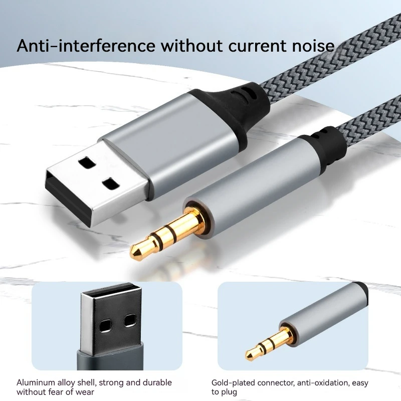 Usb To 3.5mm Audio Cable Desktop Laptop Connected To Sound Card Accompaniment Male To Male Aux Adapter 1M 1.5M 2M 3M Audio Cable