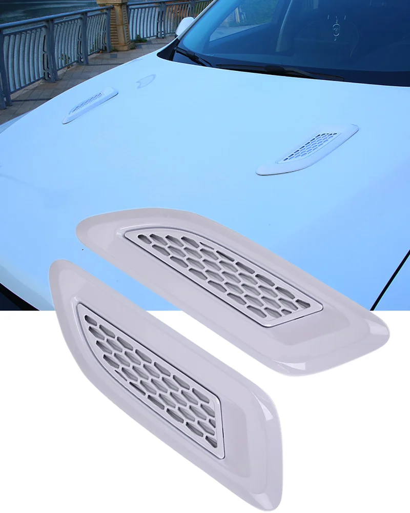 2Pcs Universal Auto Lufteinlass Einlass Motorhaube Hauben Scoop Vents Aufkleber Dekorative Abdeckung Tuning Auto Für Mustang Zubehör – Detail 4