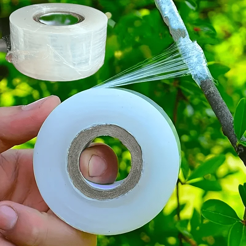 1 Roll Clear Self-Adhesive Garden Grafting Tape Random Length, Plant Wound Care Fixing Tape, Replacement Binding Rope Gardening