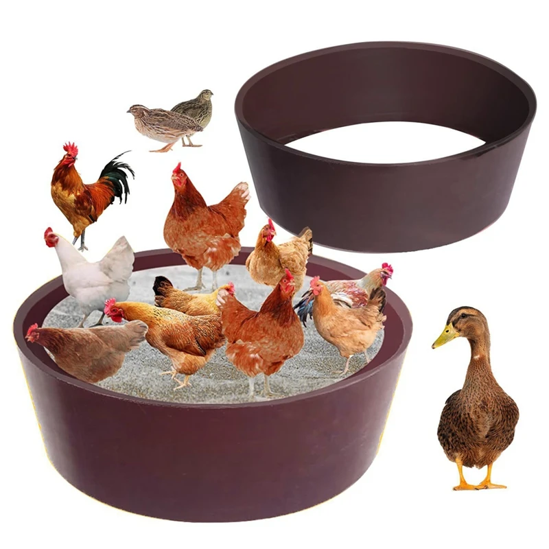 Chicken Dust Bath Tub Bottomless Design Dust Bath For Chickens Chicken Coop Cleaner Container Chicken Coop Lime