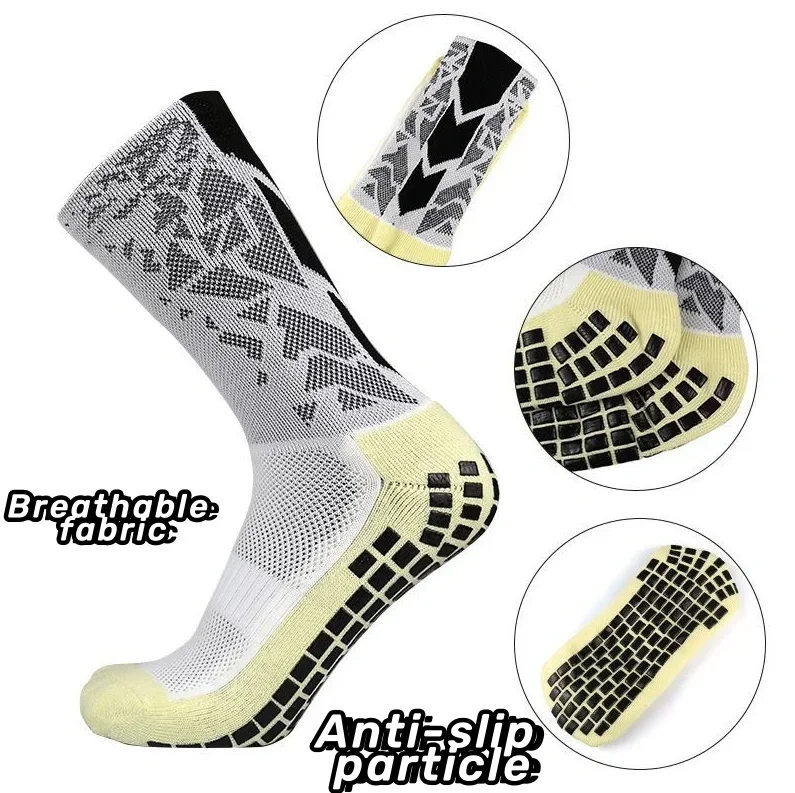 Chaussettes de football anti-alds pour hommes et femmes, football, basket-ball, tennis, sport Grip, cyclisme, équitation