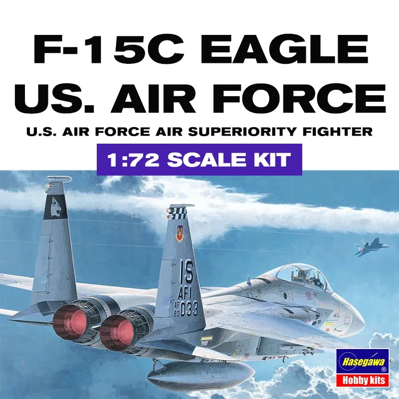 Hasegawa, kit de modèle d'avion assemblé 00543 F-15C Eagle'U.S. Force aérienne '1/72