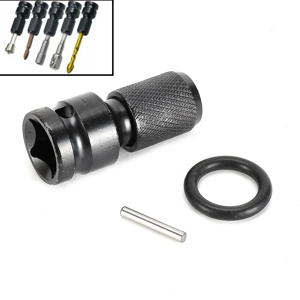 1PC Drill Chuck Converter Socket Adapter Hex Shank 1 2inch Drive To 1 4in Drilling Bits Driver For Power Tools Accessory