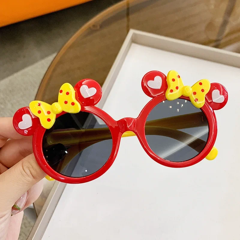 Cartoon Lovely Kids Sunglasses Bear Shape Frame Girls Children Sun Glasses Round Street Beat Baby Boy Eyeglasses Cute Shade