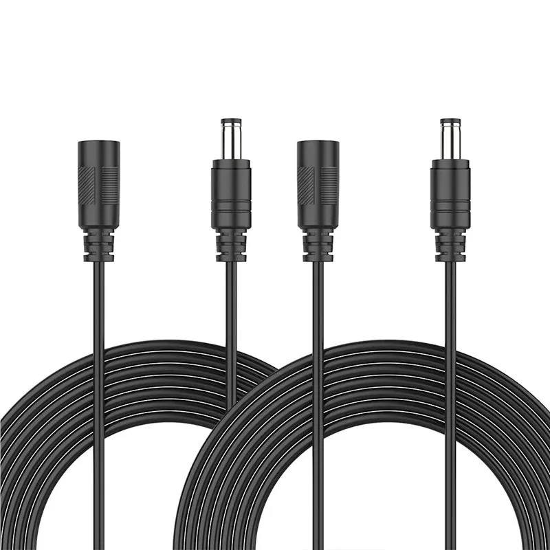 20m 15m 10m 5m 3M 2m 1m 5.5 X 2.1mm DC Power Connector Jack Adapter Lead Cord 12v Cable DC Female Male Extension External Plug