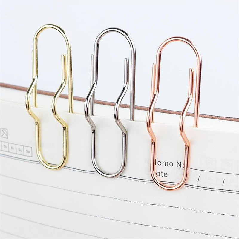 Multi-Purpose Paper Clips Paper Fix Clips Pen Holder Clips Notebook Pen Holder Book Pin For Notebook Journal Document Clips