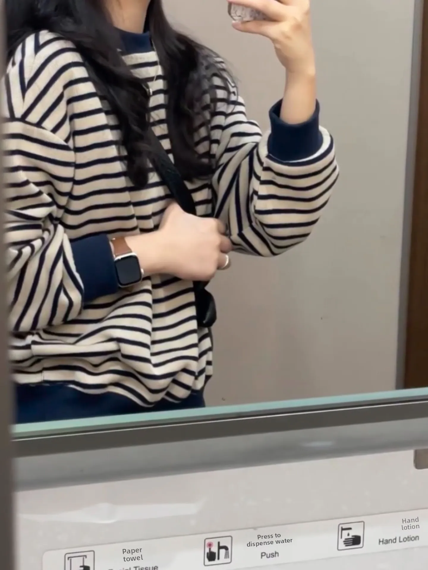 Koreanische Gestreifte Lose Lange Sve runde Ne Strickwaren Einfache Neue Sle frauen Top Faionable Herbst Kleidung