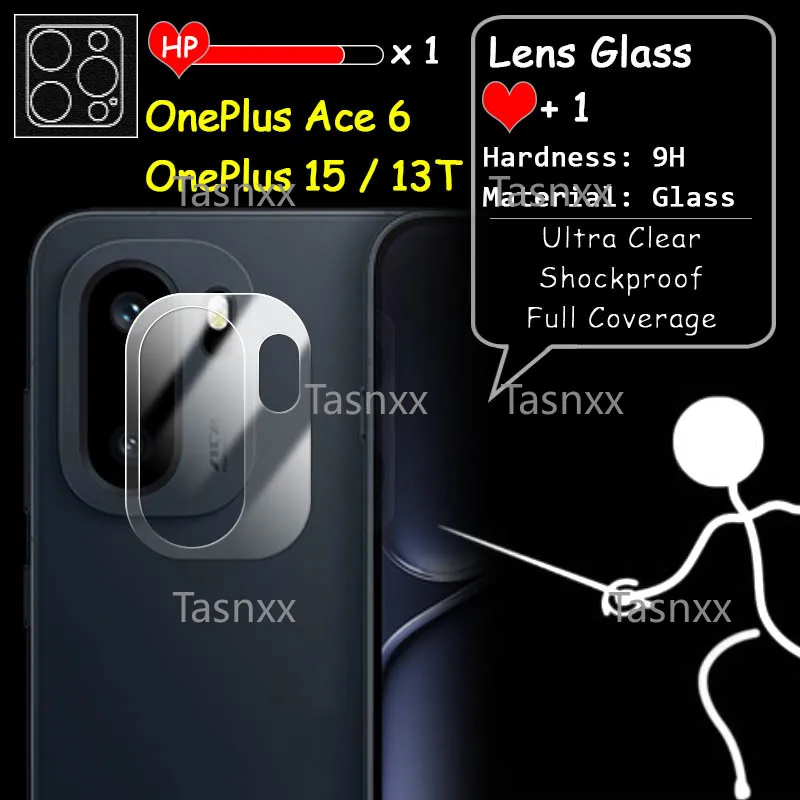 

Для OnePlus Ace 6 5 Pro 15 13 13T 13R Ультра прозрачная крышка объектива задней камеры 2,5D 9H Защитное стекло из закаленного стекла Противоударная пленка