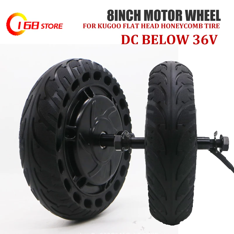 

8-inch scooter wheel hub electric vehicle motor for kugoo cyclone flat head honeycomb tire skateboard E80