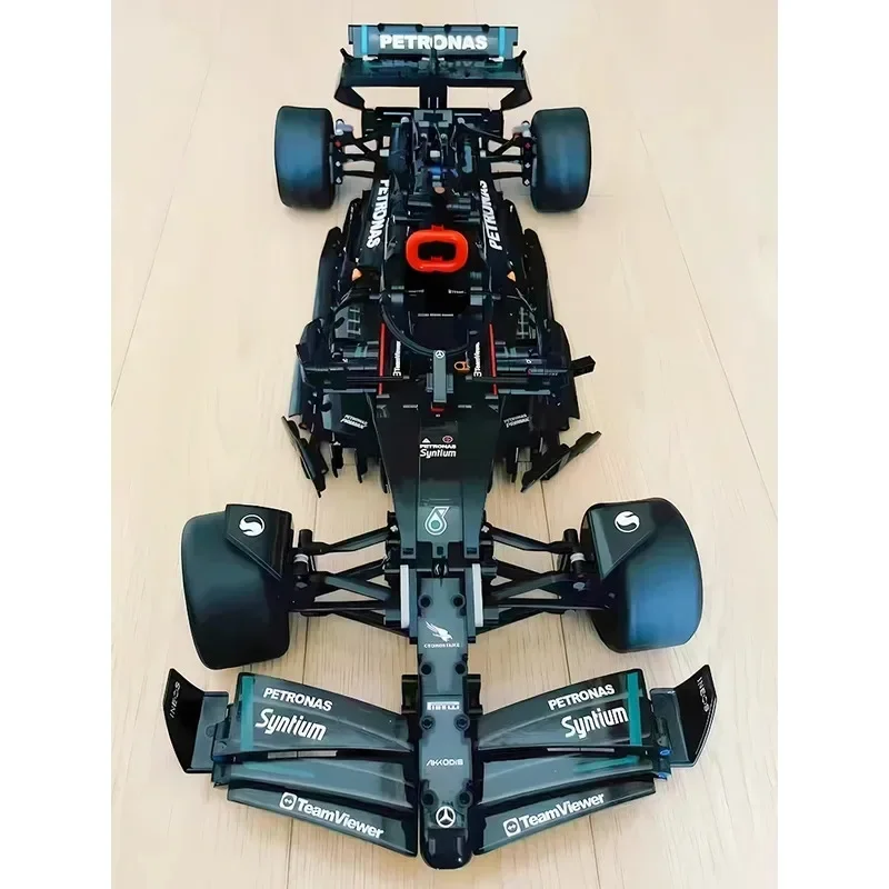China Bouwstenen 8282 Mercedes Benz F1 Racing Technology Machinery Group Bouwstenen 2001 Deeltjesassemblage Gigantisch Speelgoed - afbeelding 2