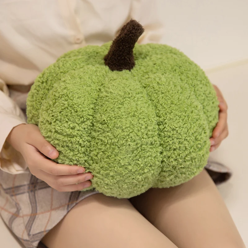 INS Style 40cm Halloween Pumpkin Plush Toy Fluffly Colorful Throw Pillow Soft Stuffed Plants Doll Sofa Cushion Home Room Decor
