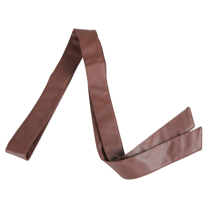 Y166 Womens Vintage PU Leathers Cinches Belt Simple Down Coat Waist Belt Replacement Belt Wrap Tie Waistband Belt