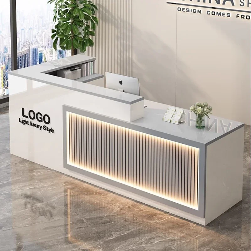صالون الاستقبال الحديث مكتب مكافحة الزينة الجمال أمين الصندوق مكاتب الاستقبال مكتب Escritorio De Recepcion صالون الأثاث