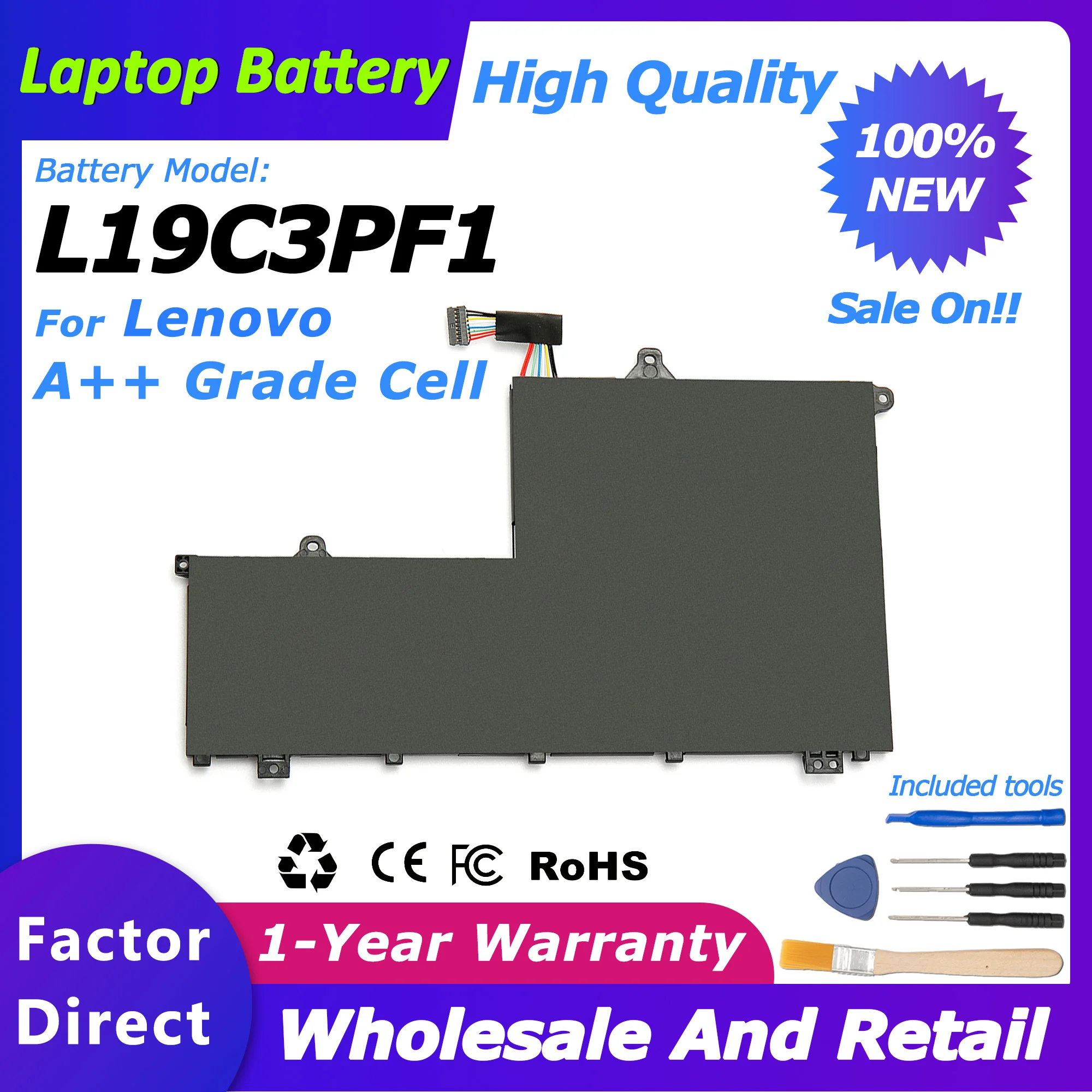 

L19C3PF1 new Genuine L19L3PF8/L19M3PF1 Battery For Lenovo Thinkbook 14-IML/14-IIL 15-IIL laptop battery 3906mah