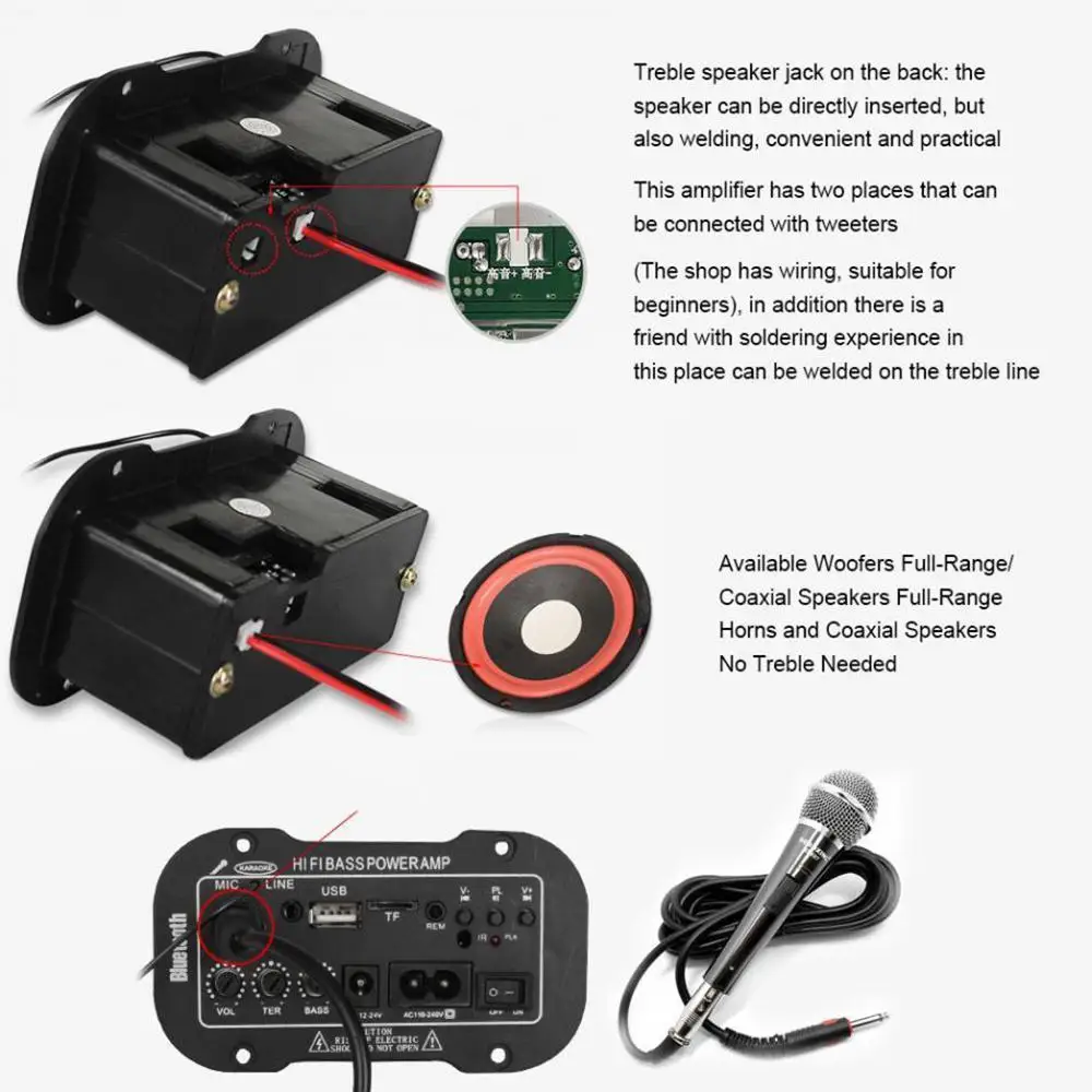 Универсальный автомобильный усилитель звука AMP MP3 MIC SD USB DVD стерео HiFi бас мощный пульт дистанционного управления автомобильные аудио аксессуары